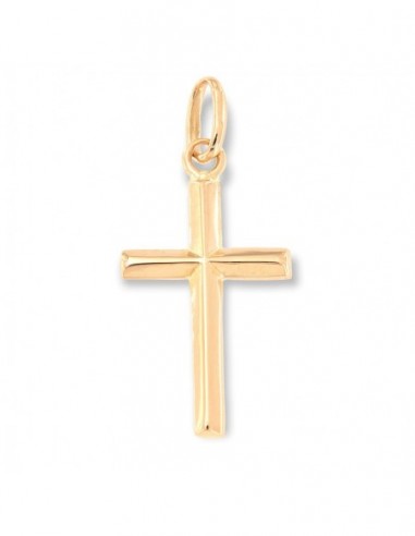 Ciondolo Oro Giallo Croce Liscia Lucida 0,85 GR [52079e11]