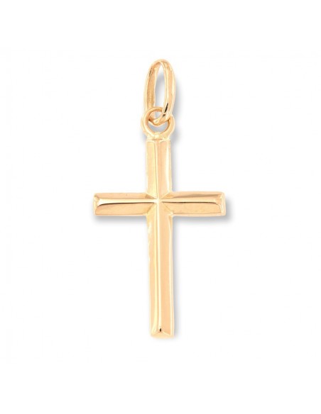 Ciondolo Oro Giallo Croce Liscia Lucida 0,85 GR [52079e11]