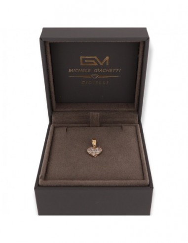 Ciondolo Oro Giallo Cuore Zirconi Bianchi [453ba6d3]