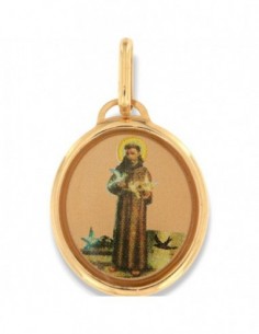 Ciondolo Oro Giallo Piastra Ovale San Antonio [3afa5d72]