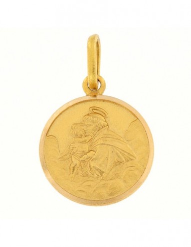 CIONDOLO ORO GIALLO MEDAGLIA TONDA SANT'ANTONIO [7f6972e9]