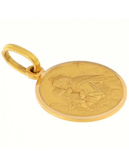 CIONDOLO ORO GIALLO MEDAGLIA TONDA SANT'ANTONIO [fe2119f5]
