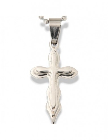 Collana Acciaio Sfere Ciondolo Crocifisso [af12d754]