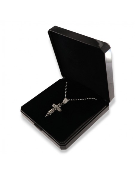 Collana Acciaio Sfere Ciondolo Crocifisso [c4791243]