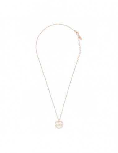 Collana Argento Rosato Catena Con Pendente Cuore [0ff7f56d]