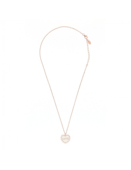 Collana Argento Rosato Catena Con Pendente Cuore [0ff7f56d]