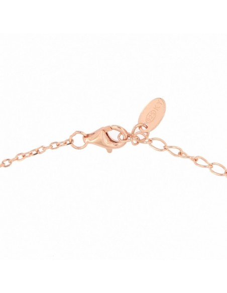 Collana Argento Rosato Catena Pendente Cuore Rosa [3f46ec68]