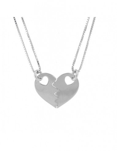 Collana Argento Rodiato Cuore Divisibile 17MM [344f1a75]