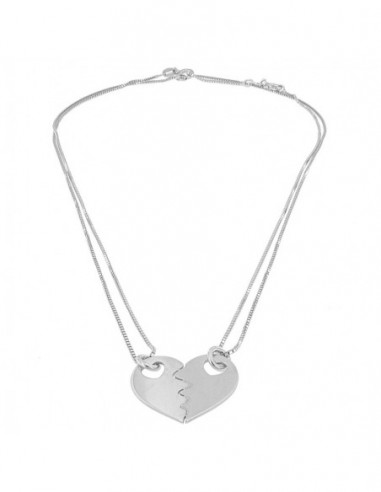 Collana Argento Rodiato Cuore Divisibile 17MM [8352db71]