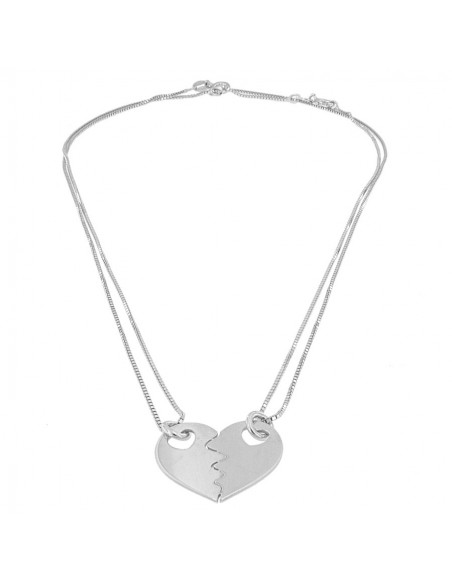Collana Argento Rodiato Cuore Divisibile 17MM [8352db71]