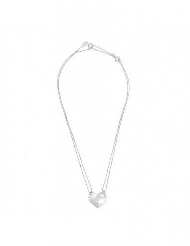 Collana Argento Rodiato Cuore Divisibile 17MM [86029c6f]