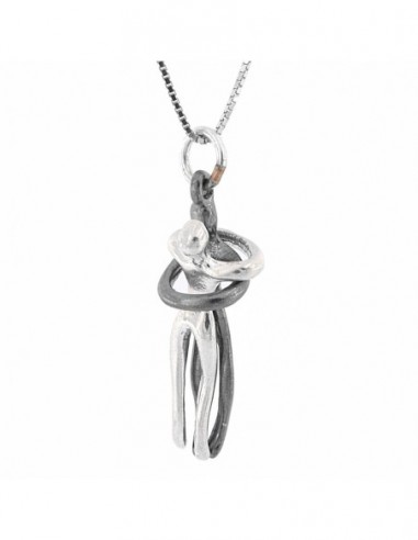 Collana Argento Rodiato Abbraccio 45CM [26a4c971]