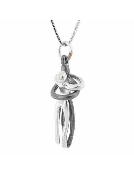 Collana Argento Rodiato Abbraccio 45CM [26a4c971]