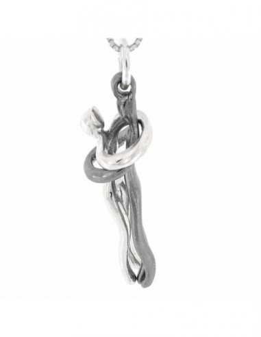 Collana Argento Rodiato Abbraccio 45CM [91b90875]