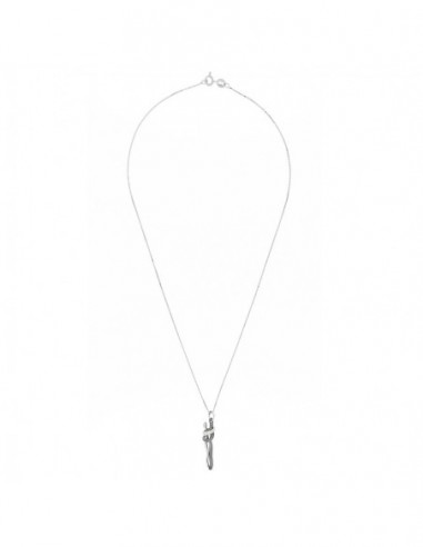 Collana Argento Rodiato Abbraccio 45CM [fad2cd62]