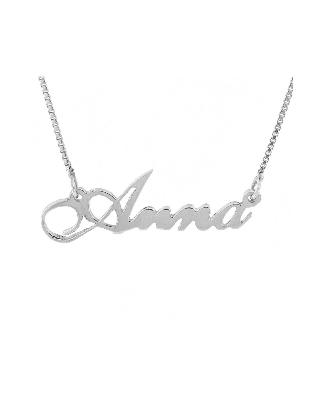Collana Personalizzata Con Ciondolo Tag - Argento Con Nome Inciso | Regalo Compleanno