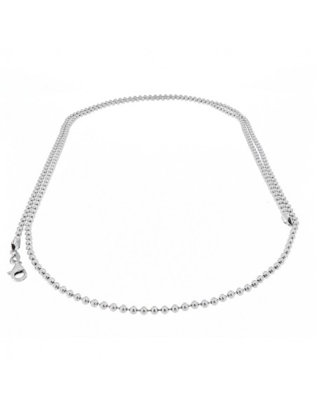 Collana Argento Rodiato Sfere 2,50MM [262365a9]