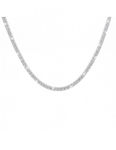 Collana Argento Rodiato Zirconi Bianchi 2,5MM [5f939c31]