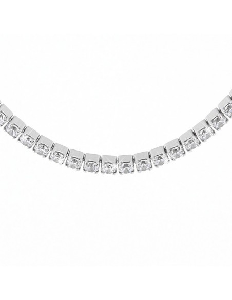 Collana Argento Rodiato Zirconi Bianchi 2,5MM [18cbcdaf]
