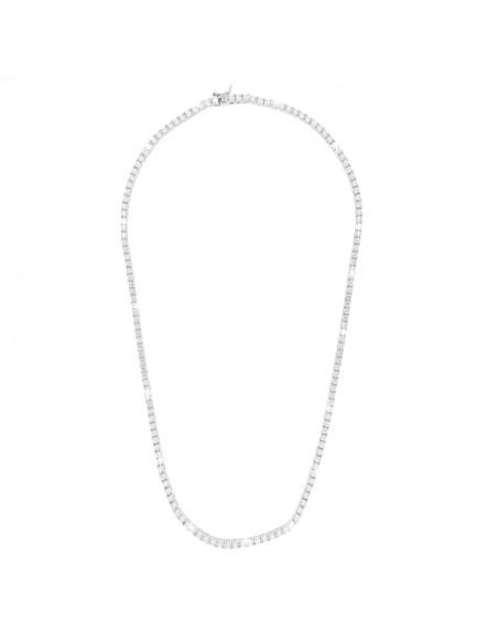 Collana Argento Rodiato Zirconi Bianchi 2,5MM [c576d7a5]