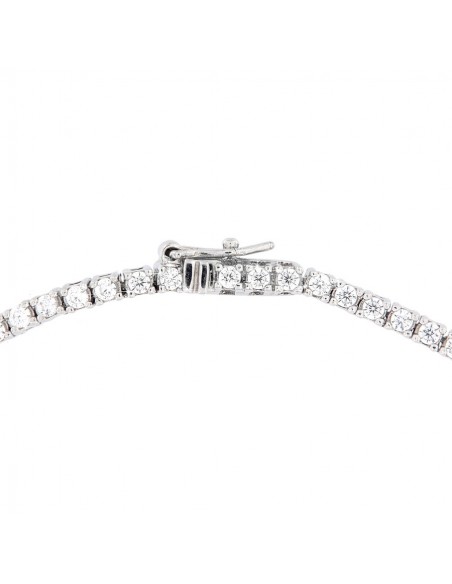 Collana Argento Rodiato Zirconi Bianchi 2,5MM [1d9b8ab1]