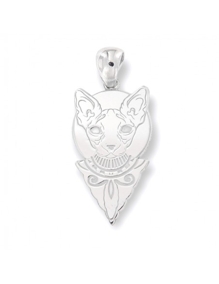Collana Argento Rodiato Marina Schiacciata Sphynx [3244dba5]
