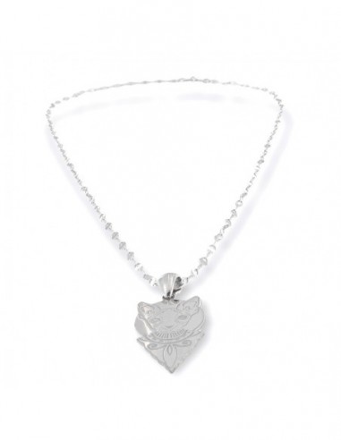 Collana Argento Rodiato Marina Schiacciata Sphynx [80095dbf]