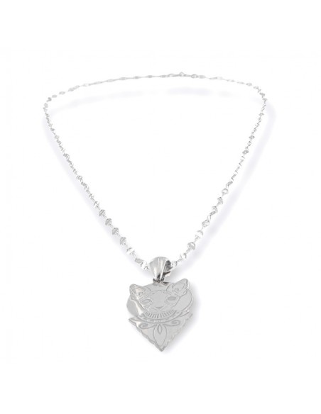 Collana Argento Rodiato Marina Schiacciata Sphynx [80095dbf]