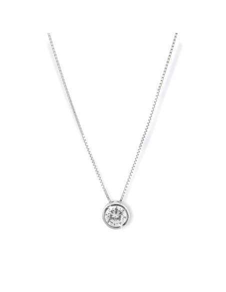Collana Argento Rodiato Punto Luce 8MM [e2f7f54a]