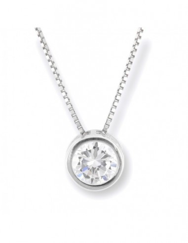 Collana Argento Rodiato Punto Luce 8MM [78200bcc]