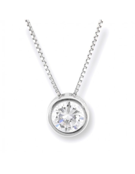Collana Argento Rodiato Punto Luce 8MM [78200bcc]