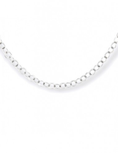 Collana Argento Rodiato Rollo Schiacciata 40CM [5cf6acc5]