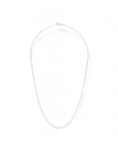 Collana Argento Rodiato Rollo Schiacciata 40CM [eebb2adf]