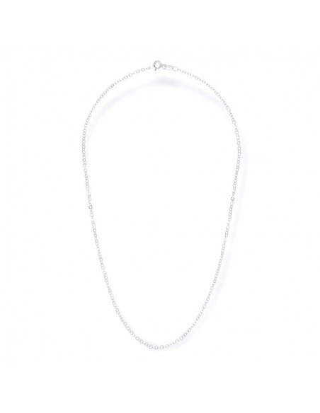 Collana Argento Rodiato Rollo Schiacciata 40CM [eebb2adf]