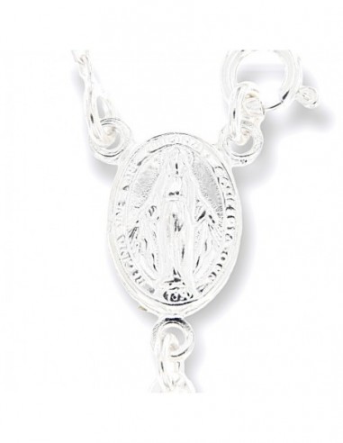 Collana Argento Rodiato Rosario Sfere Bianche 2,50 [dd51b514]