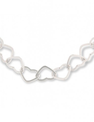 Collana Argento Rodiato Maglia Cuori [b6af3708]