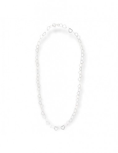 Collana Argento Rodiato Maglia Cuori [04e2b112]