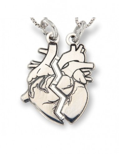 Collana Argento Rodiato Cuori Divisibili Veneziana [a444e40c]