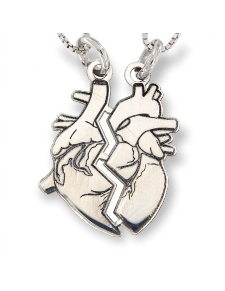 Collana Argento Rodiato Cuori Divisibili Veneziana [a444e40c]