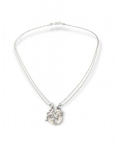 Collana Argento Rodiato Cuori Divisibili Veneziana [13592508]