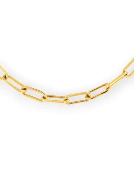 Collana Argento Dorato Catena Maglie Ovali [aa1d550f]