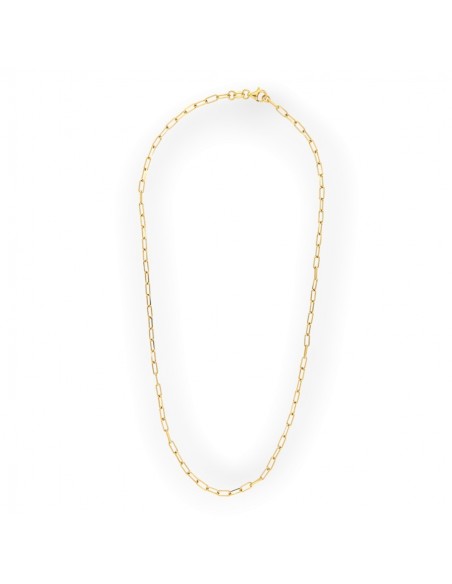 Collana Argento Dorato Catena Maglie Ovali [1850d315]