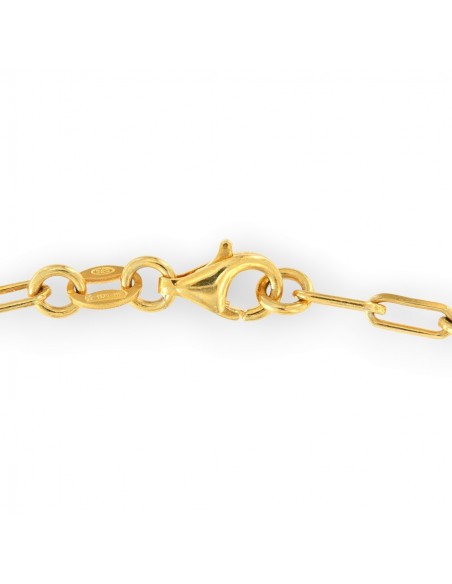 Collana Argento Dorato Catena Maglie Ovali [af4d1211]