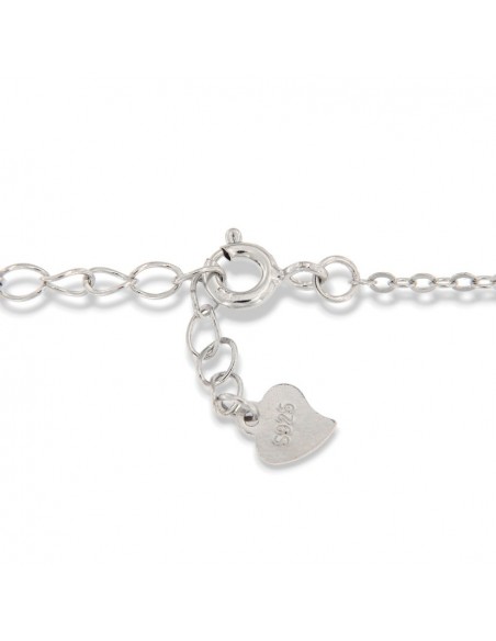 Collana Argento Rodiato Scritta MOM Zirconi Bia. [bd216dcd]
