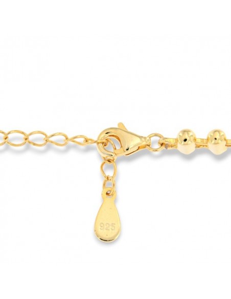 Collana Argento Dorato Goccie Zirconi Colorati [648edba9]