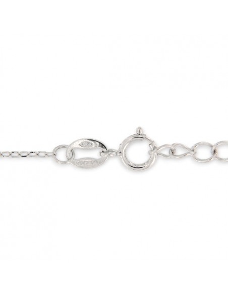 Collana Argento Rodiato Puntouce Fiore Zirconi Blu [6c5b07a2]
