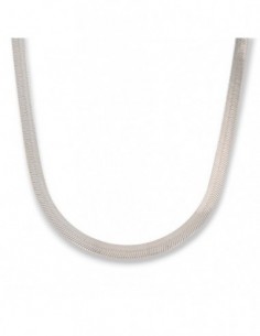 Collana Argento Rodiato Coda Di Topo Piatta [0ae0cfda] 2