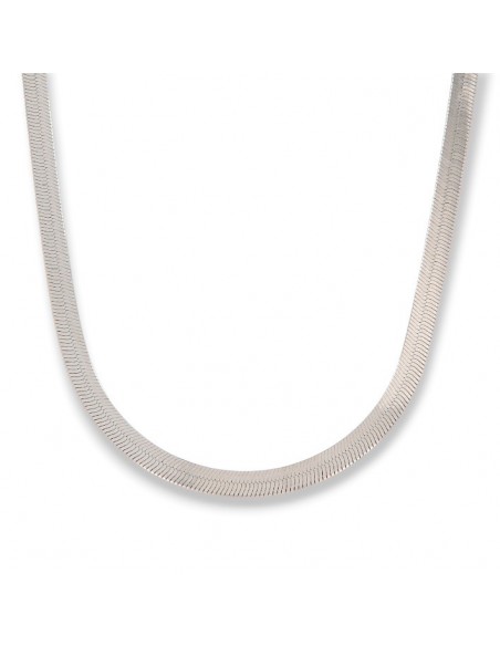 Collana Argento Rodiato Coda Di Topo Piatta [8315a6d8]