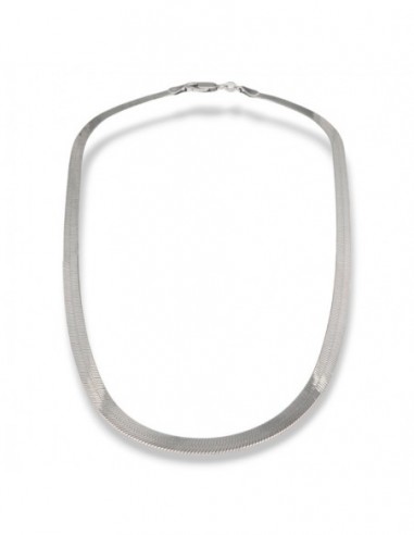 Collana Argento Rodiato Coda Di Topo Piatta [ed2e24d1]