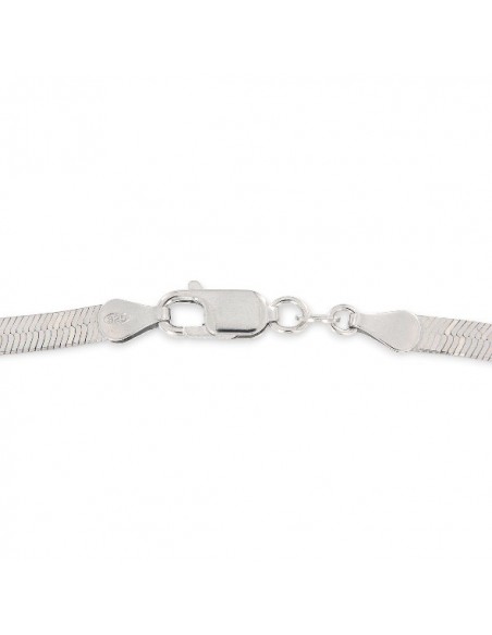 Collana Argento Rodiato Coda Di Topo Piatta [e87e63cf]